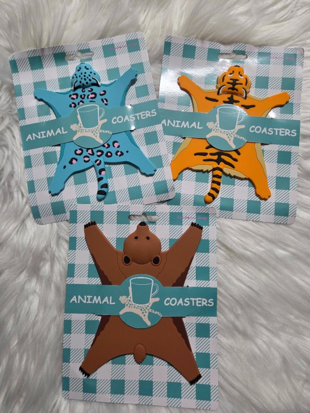 Set of 3 Animal Design Coasters